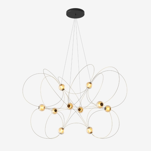 Lampa Munari X10 Gold złożona DCW Editions 