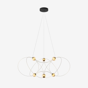 Lampa Munari X6 Gold złożona DCW Editions  
