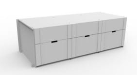 Pudełko z 5 szufladami na łóżko podniesione 127 DOMINIQUE  Mathy by Bols różne warianty  