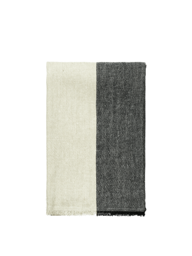 Narzuta Pila Linen Black/Elm Green ferm Living