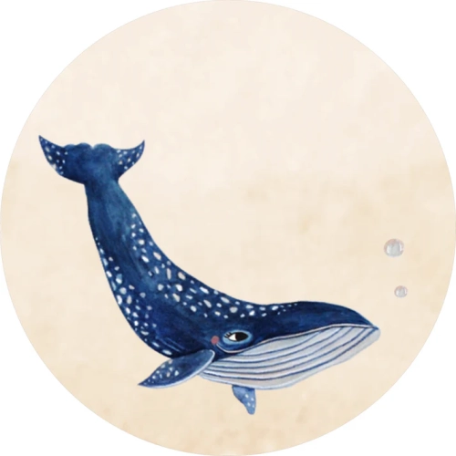 DYWAN OKRĄGŁY THE WHALE HUEPPI