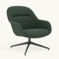 Fotel Fiber Lounge Armchair  Swivel Base podstawa Anthracite Black Twill Weave MUUTO różne warianty 