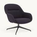 Fotel Fiber Lounge Armchair  Swivel Base podstawa Anthracite Black Twill Weave MUUTO różne warianty 