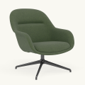 Fotel Fiber Lounge Armchair  Swivel Base podstawa Anthracite Black Canvas MUUTO różne warianty