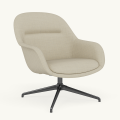 Fotel Fiber Lounge Armchair  Swivel Base podstawa Anthracite Black Canvas MUUTO różne warianty