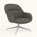 Fotel Fiber Lounge Armchair  Swivel Base podstawa Grey Clay MUUTO różne warianty 