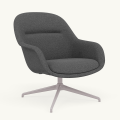 Fotel Fiber Lounge Armchair  Swivel Base podstawa Grey Hearth MUUTO różne warianty 