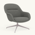 Fotel Fiber Lounge Armchair  Swivel Base podstawa Grey Hearth MUUTO różne warianty 