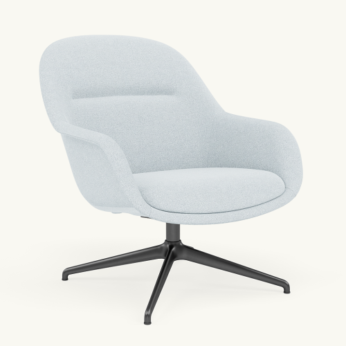 Fotel Fiber Lounge Armchair  Swivel Base podstawa Anthracite Black Acca MUUTO różne warianty 