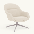 Fotel Fiber Lounge Armchair  Swivel Base podstawa Grey Acca MUUTO różne warianty 