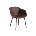 Krzesło ogrodowe ze stalowymi nogami Fiber Outdoor Armchair Muuto różne warianty