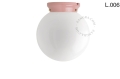 Różowa porcelanowa lampa Art Deco Chaella Zangra różne warianty 