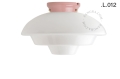 Różowa porcelanowa lampa Art Deco Chaella Zangra różne warianty 