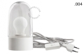 Biała lampa porcelanowa ścienna lub stołowa ze szklanym kloszem - Ø 10 cm light.095.w.063.glass004 Zangra różne warianty