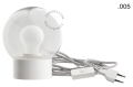 Biała lampa porcelanowa ścienna lub stołowa ze szklanym kloszem - Ø 10 cm light.095.w.063.glass004 Zangra różne warianty