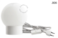 Biała lampa porcelanowa ścienna lub stołowa ze szklanym kloszem - Ø 10 cm light.095.w.063.glass004 Zangra różne warianty