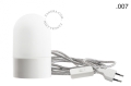 Biała lampa porcelanowa ścienna lub stołowa ze szklanym kloszem - Ø 10 cm light.095.w.063.glass004 Zangra różne warianty