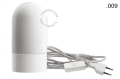 Biała lampa porcelanowa ścienna lub stołowa ze szklanym kloszem - Ø 10 cm light.095.w.063.glass004 Zangra różne warianty