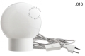 Biała lampa porcelanowa ścienna lub stołowa ze szklanym kloszem - Ø 10 cm light.095.w.063.glass004 Zangra różne warianty