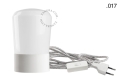 Biała lampa porcelanowa ścienna lub stołowa ze szklanym kloszem - Ø 10 cm light.095.w.063.glass004 Zangra różne warianty