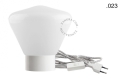 Biała lampa porcelanowa ścienna lub stołowa ze szklanym kloszem - Ø 10 cm light.095.w.063.glass004 Zangra różne warianty