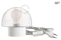Biała lampa porcelanowa ścienna lub stołowa ze szklanym kloszem - Ø 10 cm light.095.w.063.glass004 Zangra różne warianty
