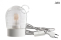 Biała lampa porcelanowa ścienna lub stołowa ze szklanym kloszem - Ø 10 cm light.095.w.063.glass004 Zangra różne warianty