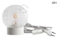Biała lampa porcelanowa ścienna lub stołowa ze szklanym kloszem - Ø 10 cm light.095.w.063.glass004 Zangra różne warianty