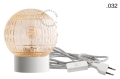 Biała lampa porcelanowa ścienna lub stołowa ze szklanym kloszem - Ø 10 cm light.095.w.063.glass004 Zangra różne warianty