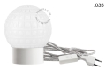 Biała lampa porcelanowa ścienna lub stołowa ze szklanym kloszem - Ø 10 cm light.095.w.063.glass004 Zangra różne warianty