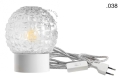 Biała lampa porcelanowa ścienna lub stołowa ze szklanym kloszem - Ø 10 cm light.095.w.063.glass004 Zangra różne warianty