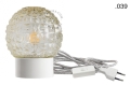 Biała lampa porcelanowa ścienna lub stołowa ze szklanym kloszem - Ø 10 cm light.095.w.063.glass004 Zangra różne warianty
