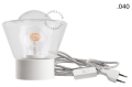 Biała lampa porcelanowa ścienna lub stołowa ze szklanym kloszem - Ø 10 cm light.095.w.063.glass004 Zangra różne warianty