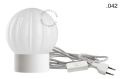 Biała lampa porcelanowa ścienna lub stołowa ze szklanym kloszem - Ø 10 cm light.095.w.063.glass004 Zangra różne warianty
