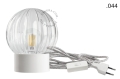 Biała lampa porcelanowa ścienna lub stołowa ze szklanym kloszem - Ø 10 cm light.095.w.063.glass004 Zangra różne warianty