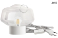 Biała lampa porcelanowa ścienna lub stołowa ze szklanym kloszem - Ø 10 cm light.095.w.063.glass004 Zangra różne warianty