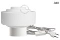 Biała lampa porcelanowa ścienna lub stołowa ze szklanym kloszem - Ø 10 cm light.095.w.063.glass004 Zangra różne warianty