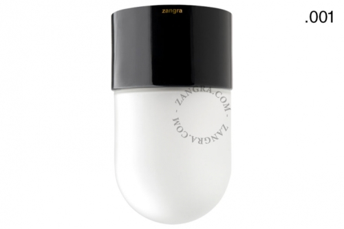 Lampa czarna porcelana ze szklanym kloszem light.005.c.b.glass001 Zangra różne warianty 