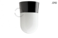 Lampa czarna bakelitowa lampa ścienna lub sufitowa ze szklanym kloszem - Ø 9,3 cm light.069.c.b.glass001 Zangra różne warianty  