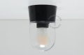 Lampa czarna bakelitowa lampa ścienna lub sufitowa ze szklanym kloszem - Ø 9,3 cm light.069.c.b.glass001 Zangra różne warianty  