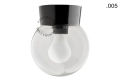 Lampa czarna lampa ścienna lub sufitowa ze szklanym kloszem - Ø 11 cm light.072.c.b.glass004 Zangra różne warianty 