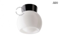 Lampa czarna lampa ścienna lub sufitowa ze szklanym kloszem - Ø 11 cm light.072.c.b.glass004 Zangra różne warianty 