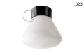 Lampa czarna lampa ścienna lub sufitowa ze szklanym kloszem - Ø 11 cm light.072.c.b.glass004 Zangra różne warianty 