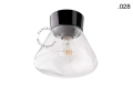 Lampa czarna lampa ścienna lub sufitowa ze szklanym kloszem - Ø 11 cm light.072.c.b.glass004 Zangra różne warianty 
