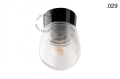 Lampa czarna lampa ścienna lub sufitowa ze szklanym kloszem - Ø 11 cm light.072.c.b.glass004 Zangra różne warianty 