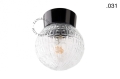 Lampa czarna lampa ścienna lub sufitowa ze szklanym kloszem - Ø 11 cm light.072.c.b.glass004 Zangra różne warianty 