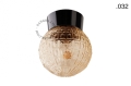 Lampa czarna lampa ścienna lub sufitowa ze szklanym kloszem - Ø 11 cm light.072.c.b.glass004 Zangra różne warianty 