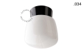 Lampa czarna lampa ścienna lub sufitowa ze szklanym kloszem - Ø 11 cm light.072.c.b.glass004 Zangra różne warianty 