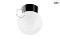 Lampa czarna lampa ścienna lub sufitowa ze szklanym kloszem - Ø 11 cm light.072.c.b.glass004 Zangra różne warianty 