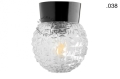 Lampa czarna lampa ścienna lub sufitowa ze szklanym kloszem - Ø 11 cm light.072.c.b.glass004 Zangra różne warianty 